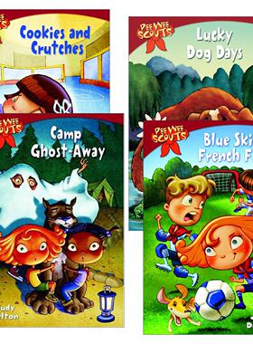 英文原版 Pee Wee Scouts 小人物侦察队系列1-4册 儿童章节桥梁故事书 Judy Delton 英文版 进口英语原版书籍