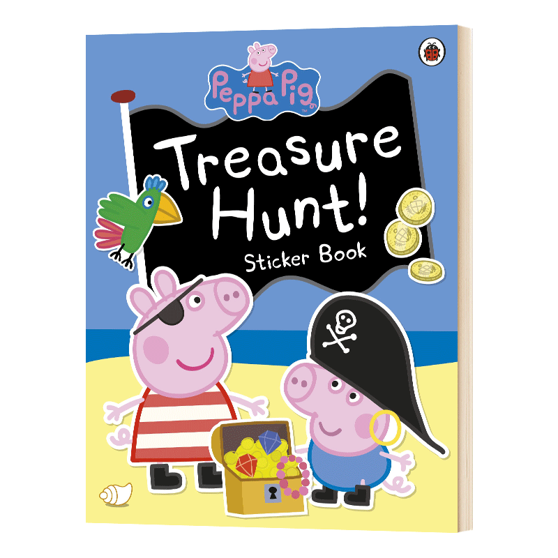 Peppa Pig Treasure Hunt Sticker Book 粉红猪小妹寻宝 英文原版儿童互动贴纸书 进口英语书籍