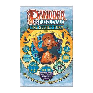 英文原版 Pandora in Puzzlevale: The Secret Town 谜题谷的潘多拉 秘密小镇 儿童漫画 互动解谜故事 奇幻冒险 进口英语原版书籍