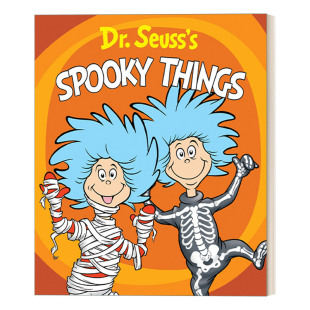 帽子里 Seuss Things Spooky 英文原版 东西 图画书 猫主角 低幼适龄版 撕不烂 早教纸板书 进口英语书 英文版 苏斯博士吓人 Dr.