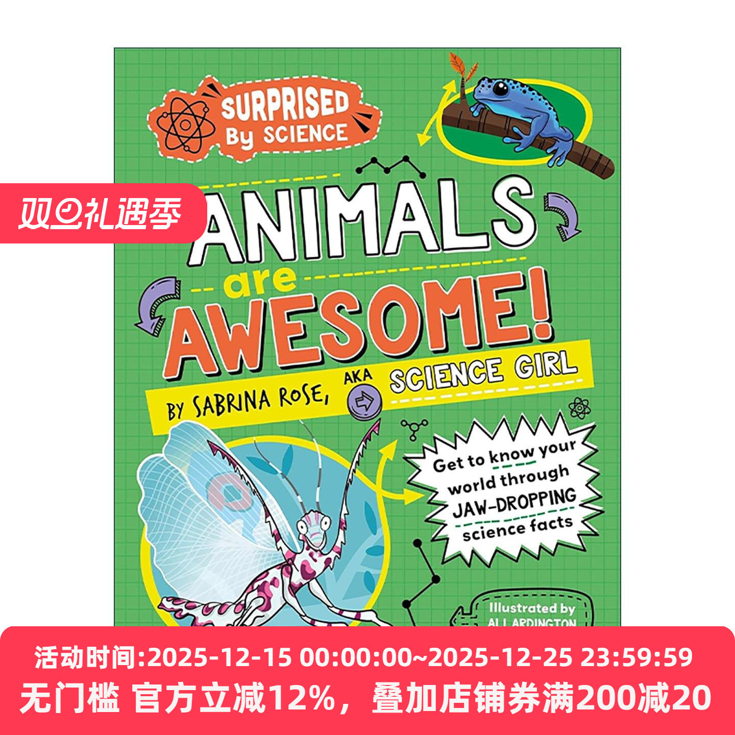 英文原版 Surprised by Science Animals are Awesome 科学的惊喜 动物 儿童自然科普百科绘本精装 英文版 进口英语原版书籍