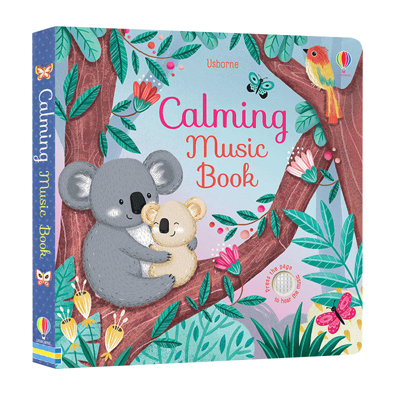 Calming Music Book 婴儿哄睡音乐书 纸板发音书 英文原版儿童互动探索触摸感知洞洞书 进口英语书籍