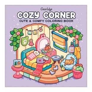舒适 角落 进口英语原版 Cozy 书籍 英文版 Corner 填色着色书 英文原版 适合成人与儿童