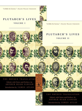 英文原版 Plutarch's Lives 普鲁塔克生平1-2册 Modern Library Classics 英文版 进口英语原版书籍