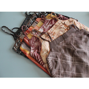 售完无补 微瑕清仓 汉服吊带仿宋抹真丝剪花 花色雪纺植绒背心现