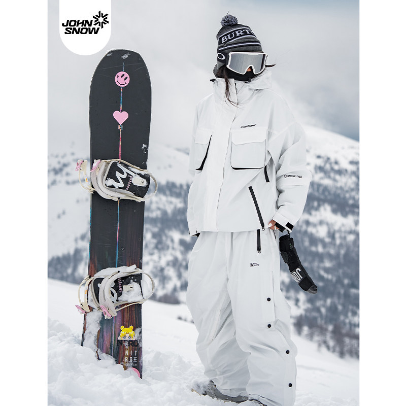 john snow25新款滑雪服套装女男款专业单双板防水防风户外冲锋衣