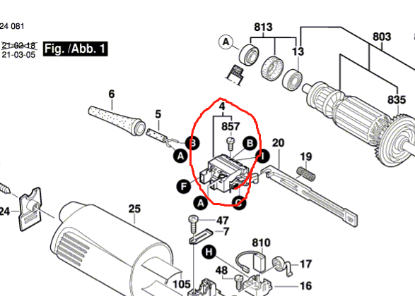 Bosch博世角磨机正品原装GWS 14-125 CI\14-150 CL开关