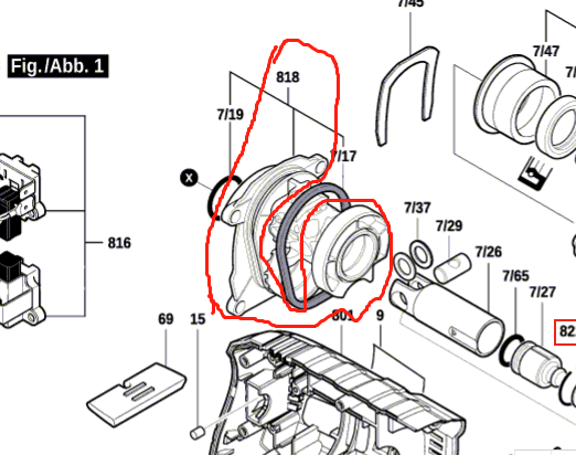 博世原装GBH 2-20RE\2000\2-200DRE\TBH 2000DRE\2000RE中间法兰
