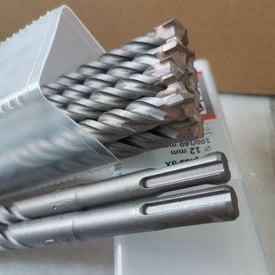 博世电锤钻头5系四刃圆柄十支套装四坑冲击钻头打钢筋加长穿墙