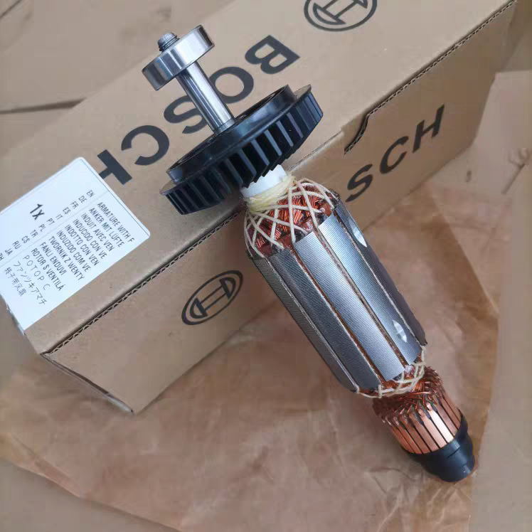 原装博世角磨机转子零配件GWS14-125CI磨光机电动打磨机电机/马达