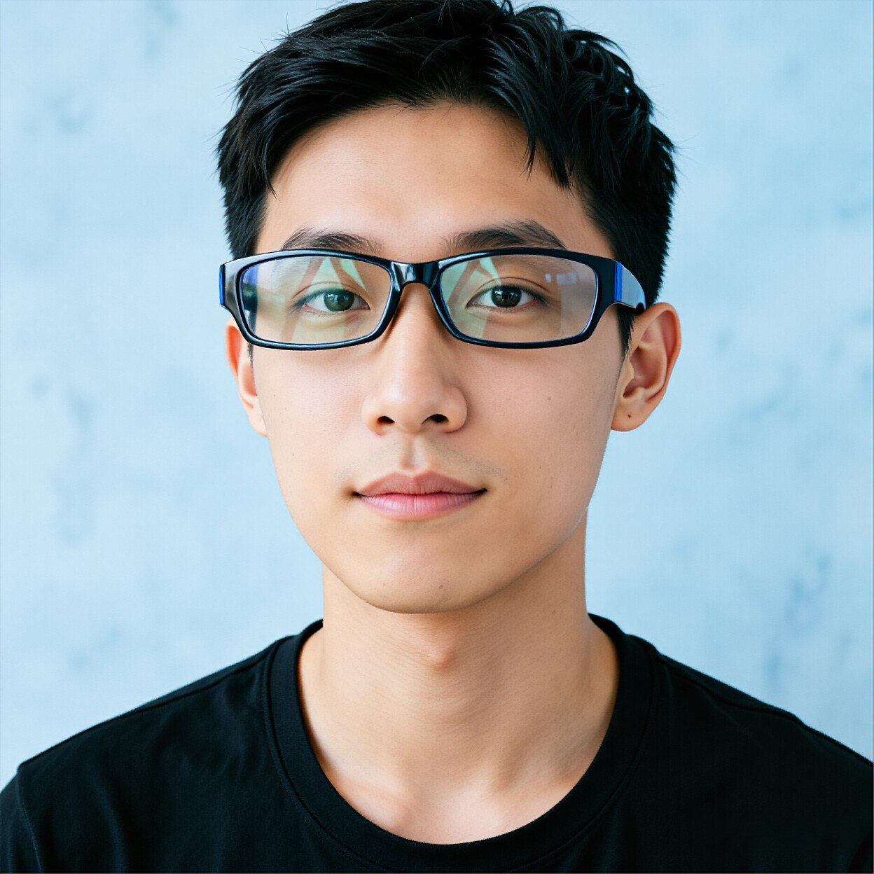 男女士近视眼镜框板材素颜文艺平光镜可配镜片黑色高档长方形窄框