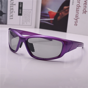 大红色女士太阳镜偏光镜变色防风镜户外运动跑步小脸防晒骑行墨镜