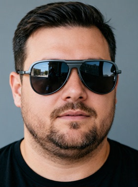 高档铝镁男士偏光镜黑色墨镜飞行员式男款太阳镜加宽不夹脸弹簧腿