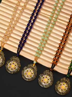 新款双面南无阿弥陀佛琉璃吊坠