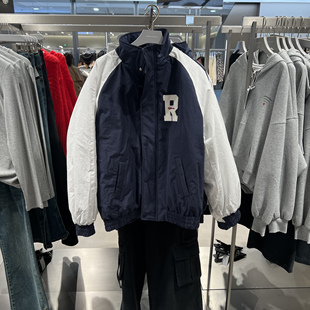 UR国内代购2025冬季女潮流撞色刺绣棒球服立领棉服外套UYV150122