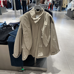 UR国内代购2025冬季女装琥珀流光风潮流连帽超宽松外套UYV160006