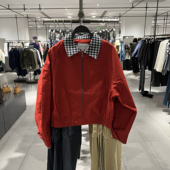 潮流拼接格纹红色小马刺绣外套UYV160005 女装 UR国内代购 2026春季