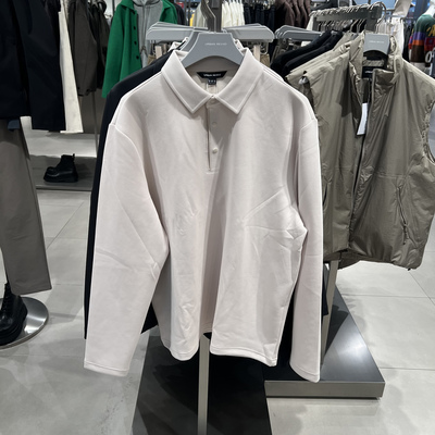 UR国内代购2026春季新款男装休闲机能简约翻领半开襟T恤UMT460001