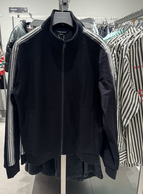 UR国内代购2025春季男装时尚休闲撞色织带立领夹克外套UMM140014