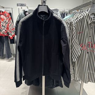 UR国内代购2025春季男装时尚休闲撞色织带立领夹克外套UMM140014