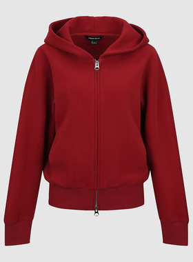 UR国内代购2026春季女装时尚潮流简约连帽红色宽松外套UWJ160016