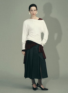 UR国内代购2026春季新款女装休闲百搭铁链绣珠饰T恤UWU460005