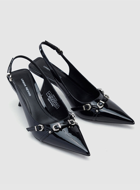 UR国内代购2026春季新款女士气质时髦尖头小猫跟空鞋UAWS50095