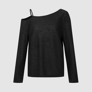 UR国内代购2025秋季女装时髦魅力气质亮片长袖针织衫UWJ950114