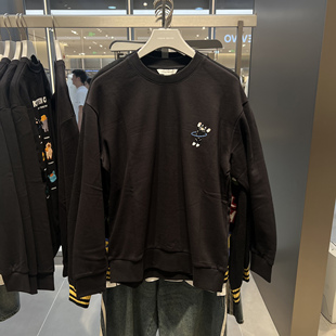 UR国内代购2025秋季男装潮流趣味萌宠刺绣印花棉质卫衣UUV450075