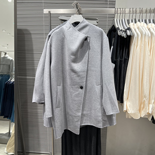 UR国内代购2025秋季女装高智感气质含羊毛毛呢大衣外套ULG150002