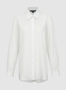 UR国内代购2026春季女装气质简约日常细条纹开襟衬衫UWM260018