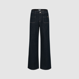 UR国内代购2026春季女装时髦都市贴袋蝴蝶结喇叭牛仔裤UYU860024
