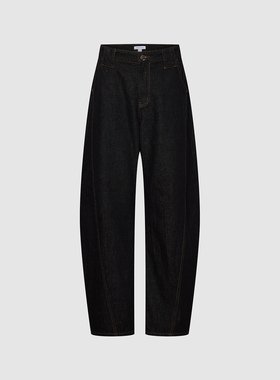 UR国内代购2025冬季新款女装潮流复古百搭弯刀牛仔长裤UYV860023