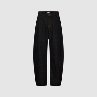 UR国内代购2025冬季新款女装潮流复古百搭弯刀牛仔长裤UYV860023