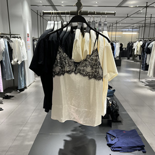 UR国内代购2025夏季女装时尚休闲风蕾丝拼接吊带背心UWG250118