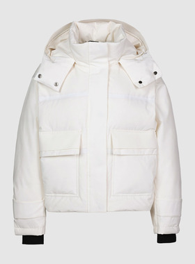 UR国内代购2025冬季女工装风口袋连帽立领宽松羽绒外套UYL150084