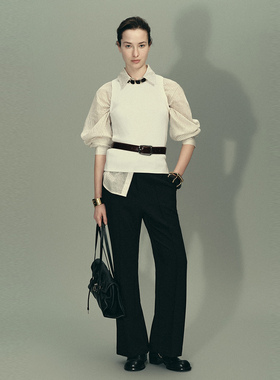 UR国内代购2026春季新款女装休闲百搭气质立缝喇叭裤UWU660002