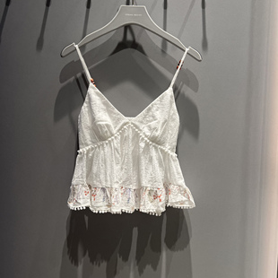 UR国内代购2025夏季女钟楚曦联名时尚法式田园碎花吊带UYL250128