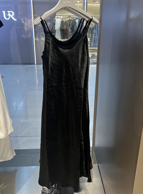 UR国内代购2025夏季女装气质魅力褶皱肌理吊带连衣裙UWM750058