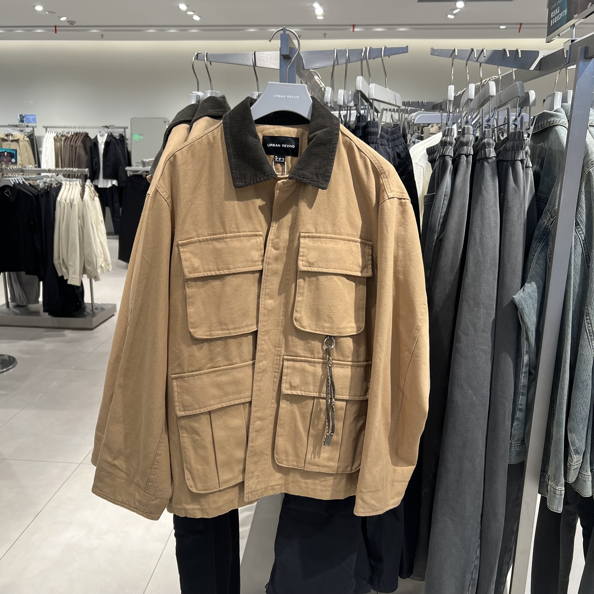 UR国内代购2025冬季男琥珀流光风工装超宽松夹克外套UML150072