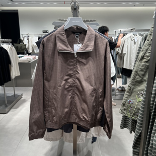 UR国内代购2025秋季男装时尚复古休闲格纹宽松夹克外套UMF150076