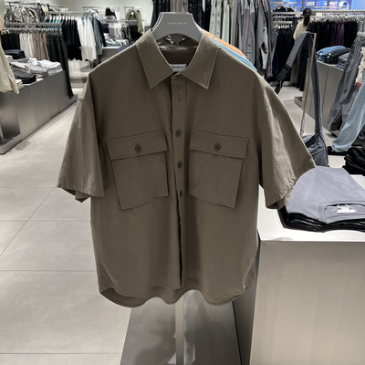 UR国内代购2025春季男装工装口袋短袖运动系列开襟衬衫UML250021