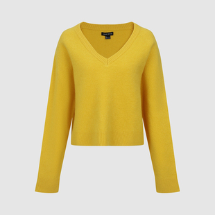 UR国内代购2026春季女装粉彩风潮流百搭罗纹V领针织毛衣UWJ960014