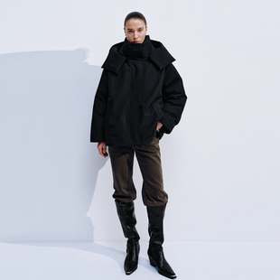 UR国内代购2025冬季女装休闲简约连帽超宽松羽绒外套UWH150044