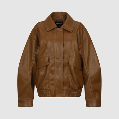 UR国内代购2026春季新款女装琥珀流光风潮流PU翻领外套UWJ160001