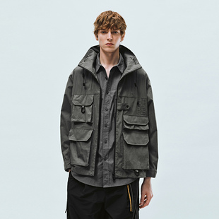 UR国内代购2025冬季男装城市游猎多口袋宽松夹克外套UML150051