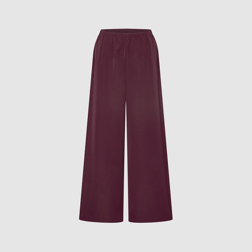 UR国内代购2025冬季女装气质简约通勤百搭松紧腰阔腿裤UWM660006