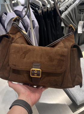 UR国内代购2025秋季女士流光风休闲时尚绒面单肩斜挎包UAWB50257