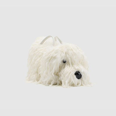 UR国内代购2025冬季女士时髦趣味毛绒小狗手提斜挎包UAYB50213