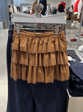 UR国内代购2025冬季女装琥珀流光风镂空蛋糕超短款半裙UYU560001